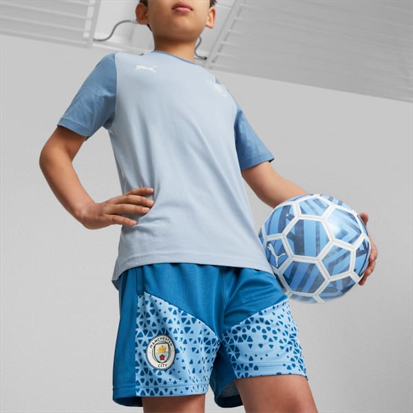 Manchester City Football Youth Training Shorts, Lake Blue-Team Light Blue, extralarge
