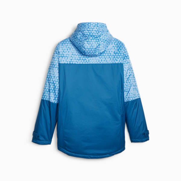 Manchester City Football Men's Graphic Winter Jacket, Lake Blue-Team Light Blue, extralarge