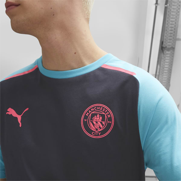 メンズ マンチェスター シティFC カジュアル Tシャツ, Dark Navy-Hero Blue, extralarge-JPN