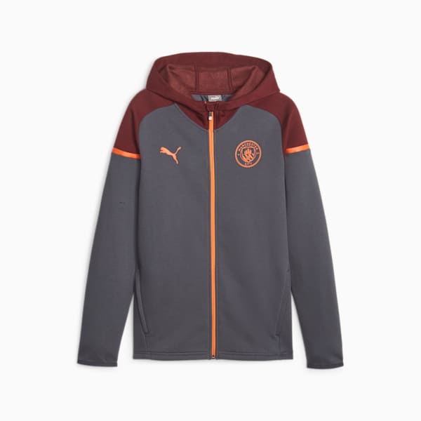Manchester City Football Casuals Hooded Jacket, Strong Gray-Aubergine, extralarge-GBR