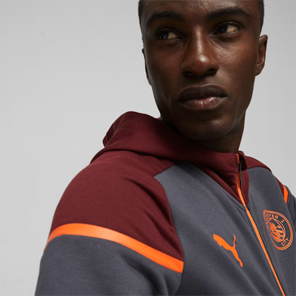 Manchester City Football Casuals Hooded Jacket, Strong Gray-Aubergine, extralarge-GBR