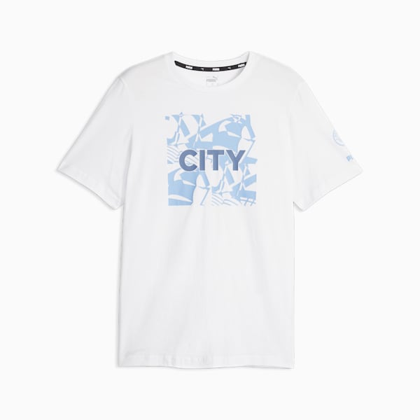 Manchester City FtblCore Graphic Tee, PUMA White-Team Light Blue, extralarge-GBR