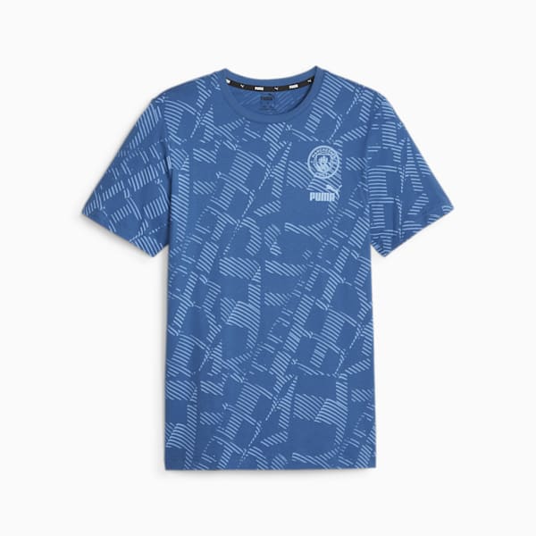 メンズ マンチェスター シティFC FTBLCORE AOP Tシャツ, Lake Blue-Team Light Blue, extralarge-JPN