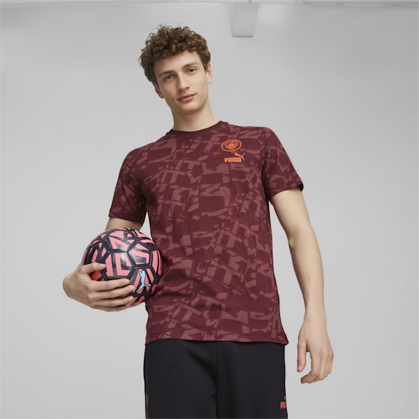 メンズ マンチェスター シティFC FTBLCORE AOP Tシャツ, Aubergine-PUMA White, extralarge-JPN