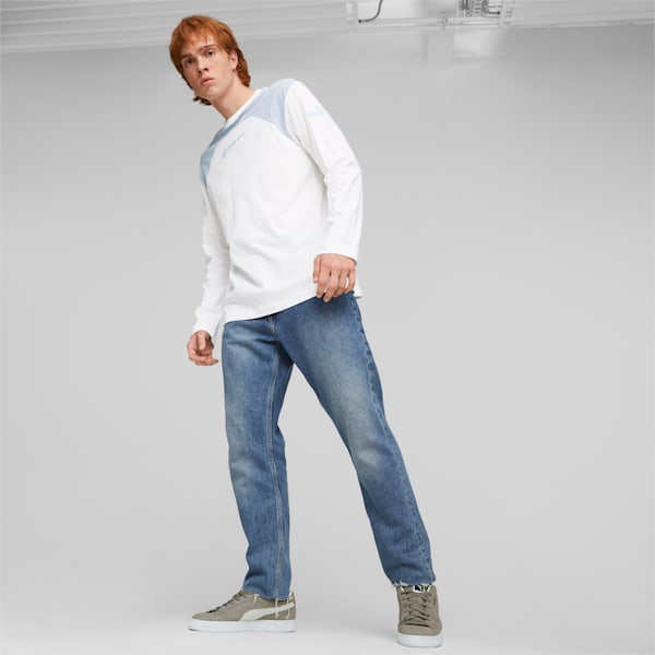 メンズ マンチェスター シティFC FTBLCULTURE 長袖Tシャツ, PUMA White-Blue Wash, extralarge-JPN