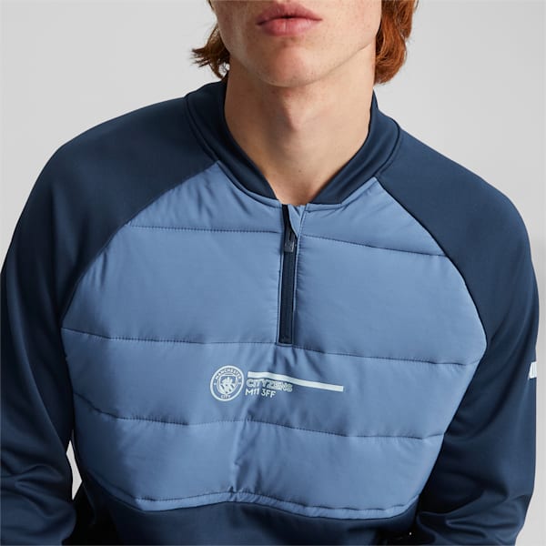 メンズ マンチェスター シティFC FTBLCULTURE 1/4 ジップトップ, Marine Blue-Dark Navy, extralarge-JPN