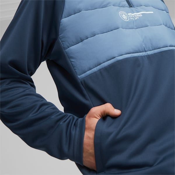 メンズ マンチェスター シティFC FTBLCULTURE 1/4 ジップトップ, Marine Blue-Dark Navy, extralarge-JPN