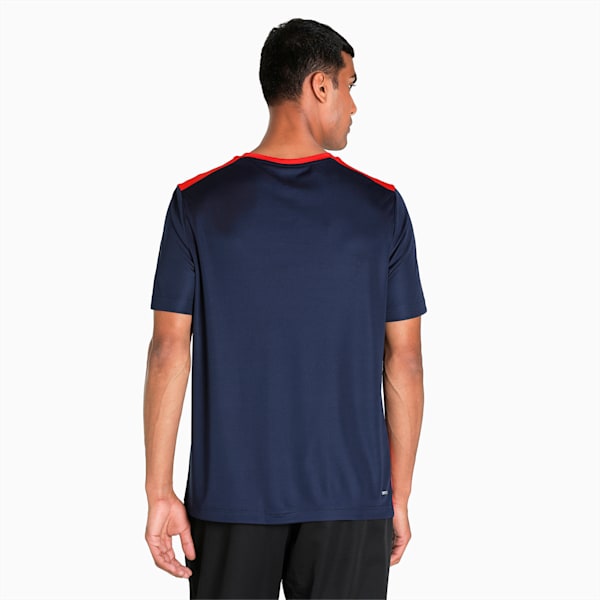 PUMA x Royal Challengers Bangalore Fan Men's Regular Fit 2022 Jersey, Navy Blazer-Flame Scarlet, extralarge-IND