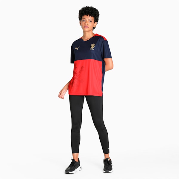 PUMA x Royal Challengers Bangalore Fan Women's 2022 Jersey, Navy Blazer-Flame Scarlet, extralarge-IND