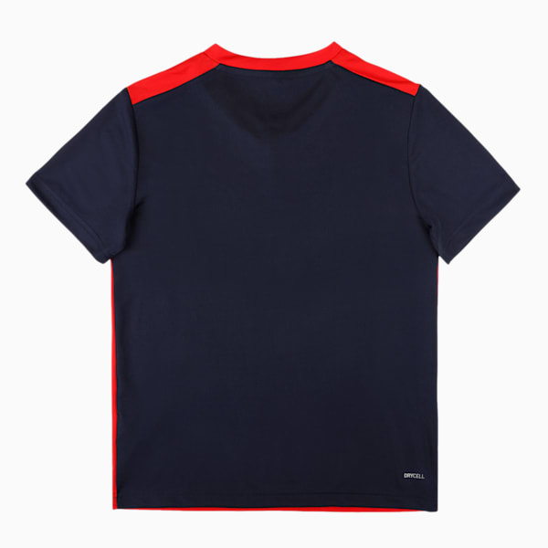 PUMA x Royal Challengers Bangalore Fan Kids' 2022 Jersey, Navy Blazer-Flame Scarlet, extralarge-IND