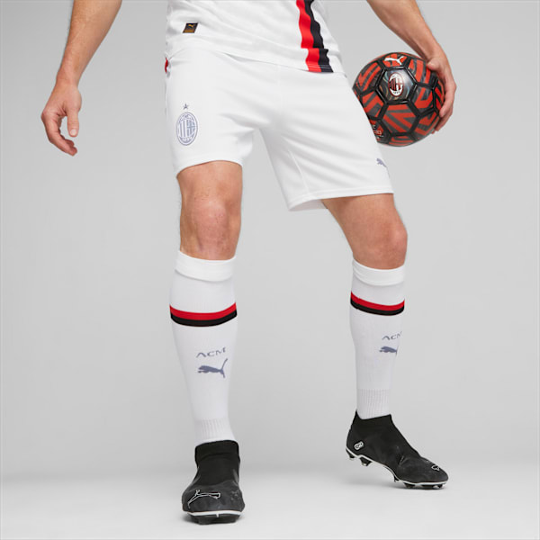 AC Milan Football Shorts, PUMA White-Feather Gray, extralarge-GBR