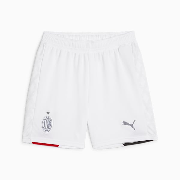 AC Milan Youth Football Shorts, PUMA White-Feather Gray, extralarge-GBR