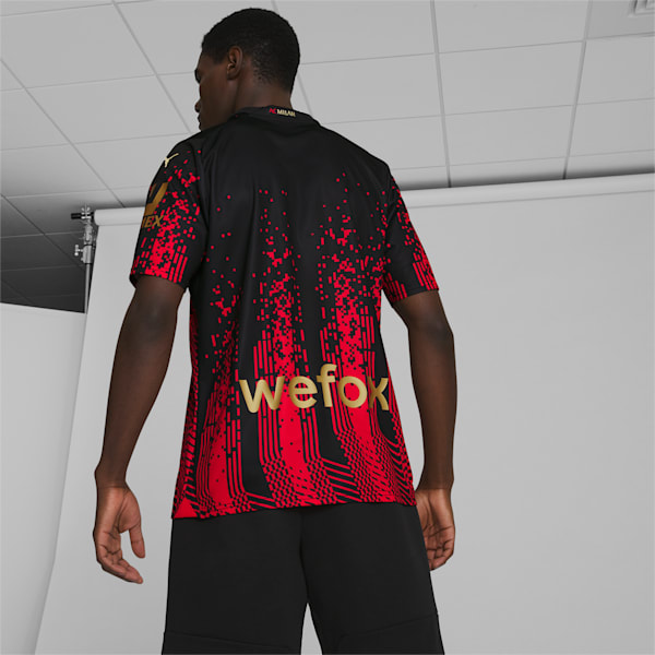 A.C. MILAN x KOCHÉ Soccer Jersey, Fiery Red-PUMA Black