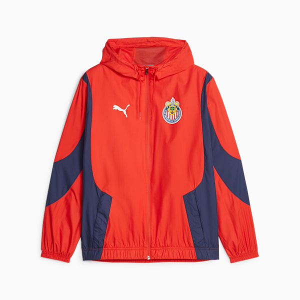 Chamarra Hombre Chivas Prematch, PUMA Red-PUMA Navy, extralarge
