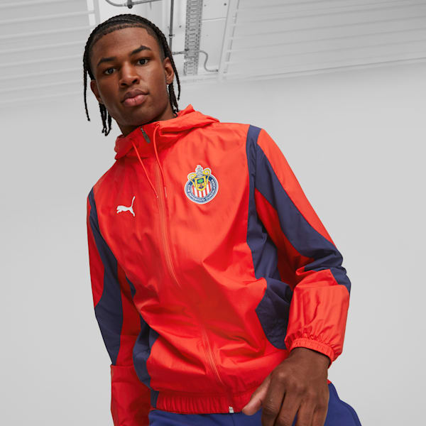 Chamarra Hombre Chivas Prematch, PUMA Red-PUMA Navy, extralarge