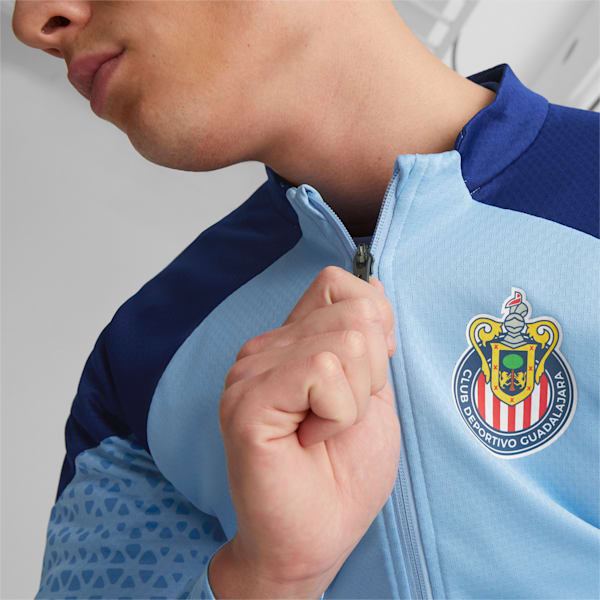C.D. Guadalajara Soccer Training Jacket, Day Dream-Elektro Blue, extralarge