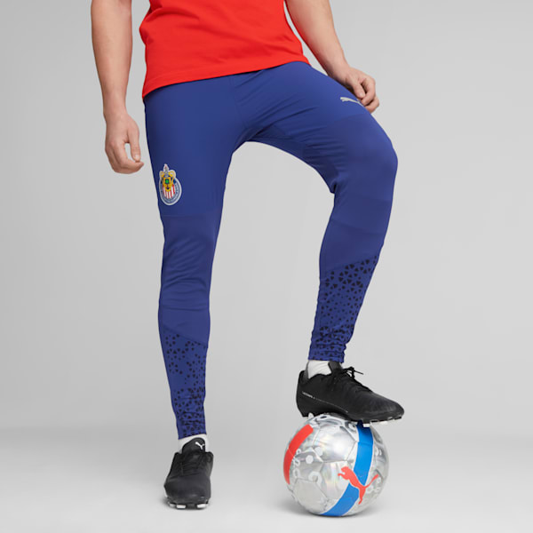 Pantalon d'entraînement de soccer Guadalajara Homme, Elektro Blue-Puma Silver, extralarge