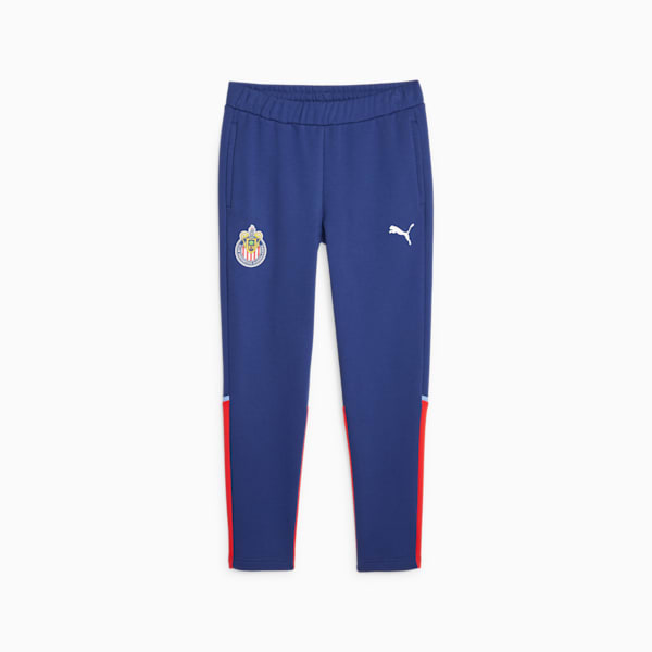 C.D. Guadalajara Men's Soccer Pants, Elektro Blue-PUMA Red, extralarge