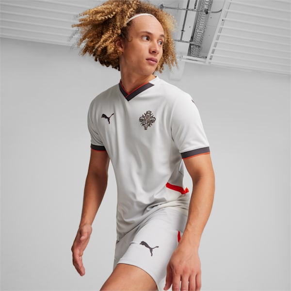 Réplica del jersey de fútbol visitante de Islandia 2024 para hombre, Ash Gray-Warm Earth, extralarge