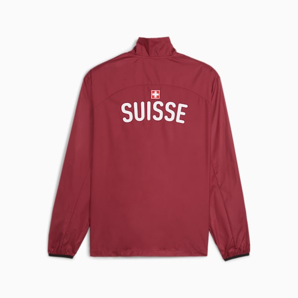 Switzerland Pre-match Woven Jacket, Team Regal Red-PUMA White, extralarge