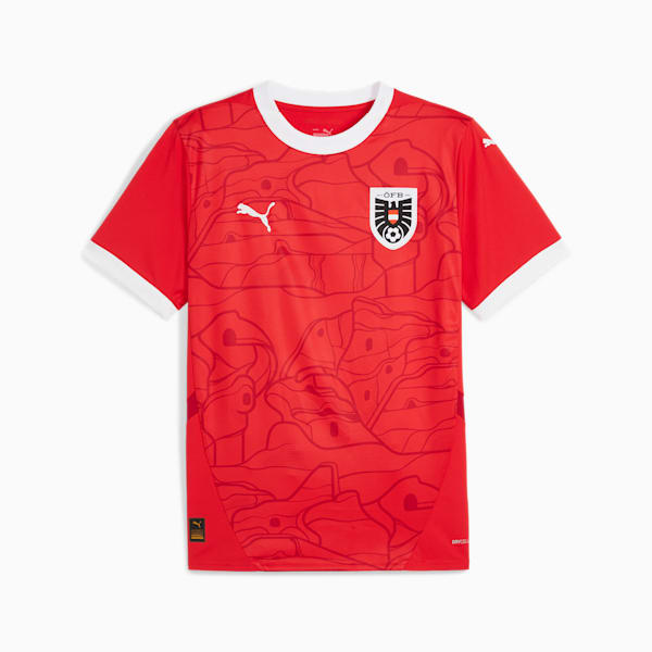 Réplica del jersey de fútbol de equipo local de Austria 2024 para hombre, PUMA Red-Chili Pepper, extralarge