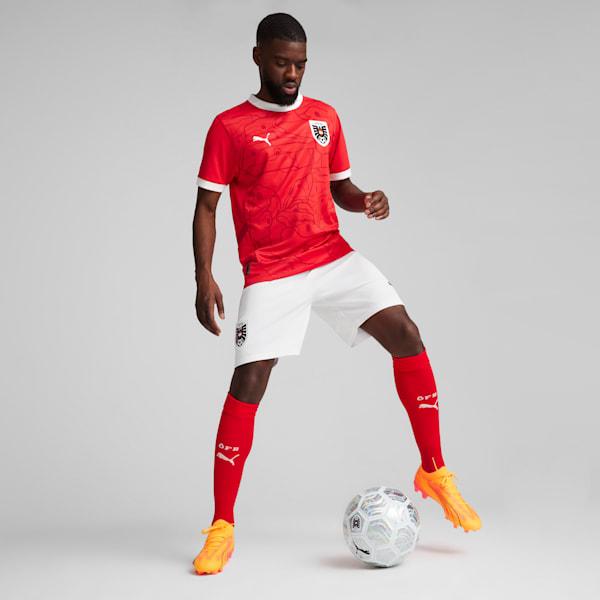 Réplica del jersey de fútbol de equipo local de Austria 2024 para hombre, PUMA Red-Chili Pepper, extralarge