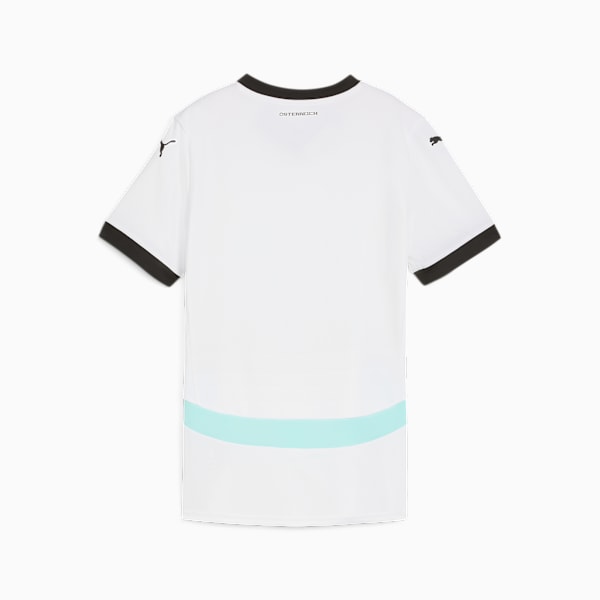 Austria 2024 Women's Away Football Jersey, PUMA White-Electric Peppermint, extralarge