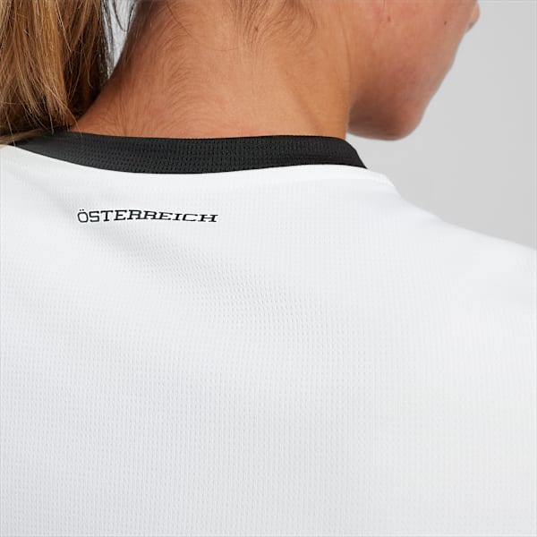 Austria 2024 Women's Away Football Jersey, PUMA White-Electric Peppermint, extralarge
