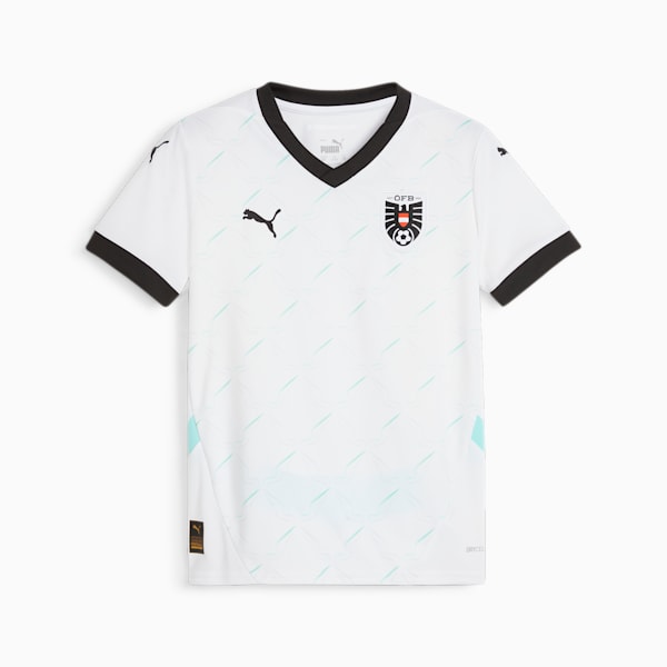 Austria 2024 Away Jersey Youth, PUMA White-Electric Peppermint, extralarge