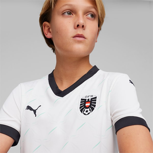Austria 2024 Away Jersey Youth, PUMA White-Electric Peppermint, extralarge