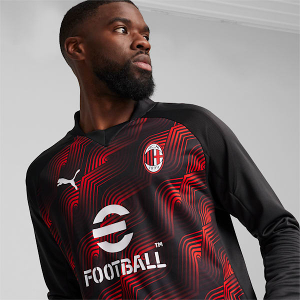 AC Milan Pre-Match Men's Sweatshirt, PUMA Black-For All Time Red, extralarge
