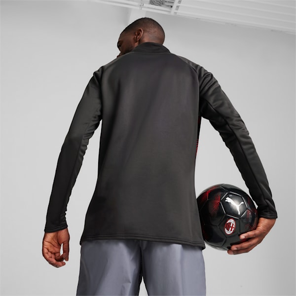 AC Milan Pre-Match Men's Sweatshirt, PUMA Black-For All Time Red, extralarge