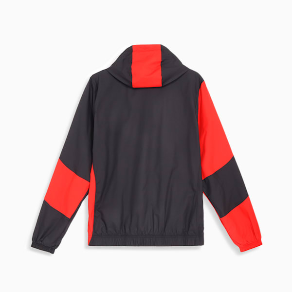 メンズ ACミラン プレマッチ ウーブン ジャケット, PUMA Black-For All Time Red, extralarge-JPN