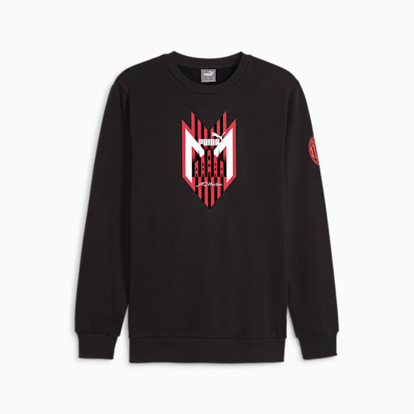 AC Milan Ftblicons Men's Football Sweatshirt, PUMA Black, extralarge-IND