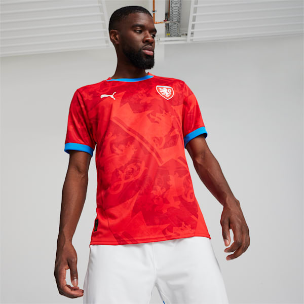 Jersey de fútbol local para hombre de la República Checa 2024, For All Time Red-Fast Red, extralarge