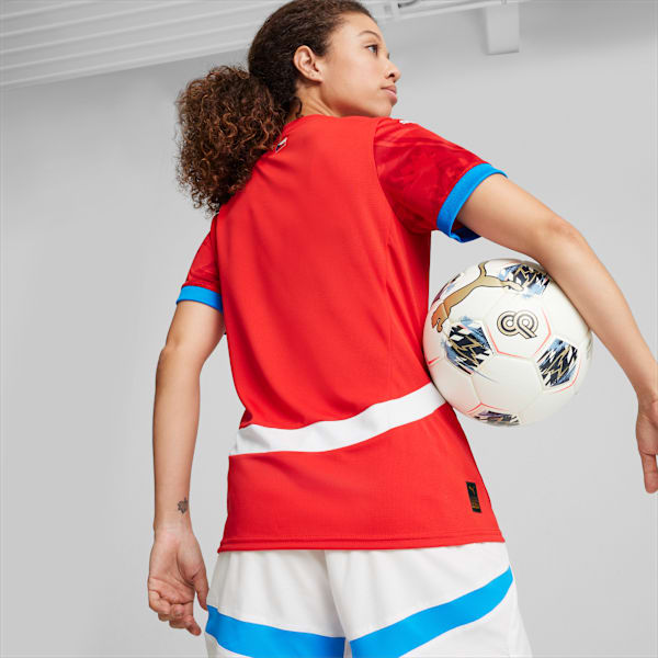 Czech Republic Football 2024 Women's Home Jersey, For All Time Red-Fast Red, extralarge