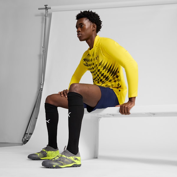 Borussia Dortmund Pre-Match Men's Sweatshirt, Cyber Yellow-PUMA Black, extralarge