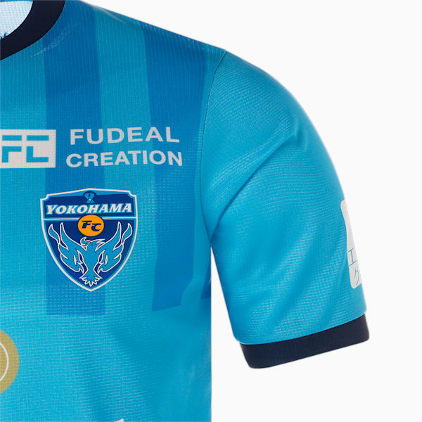 メンズ 横浜FC 2023 1ST 半袖 ゲームシャツ, Team Light Blue-(Saxe AOP), extralarge-JPN