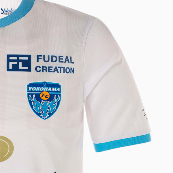 メンズ 横浜FC 2023 2ND 半袖 ゲームシャツ, PUMA White-AOP, extralarge-JPN
