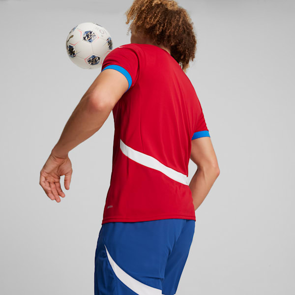 Jersey de fútbol local para hombre de Serbia 2024, Dark Cherry-PUMA Team Royal, extralarge