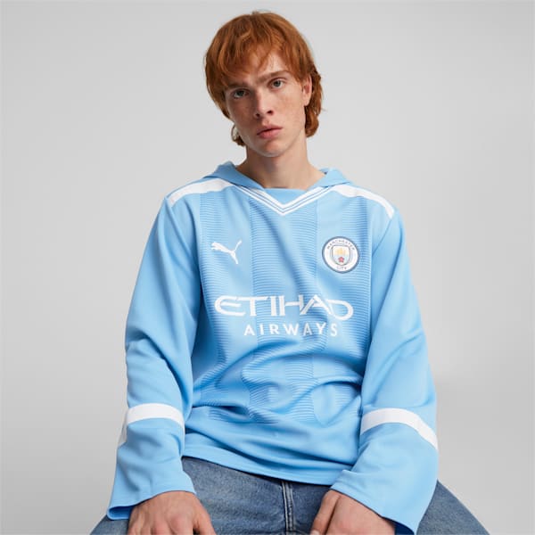 Manchester City Oversized Winter Football Jersey, Team Light Blue-PUMA White, extralarge-GBR