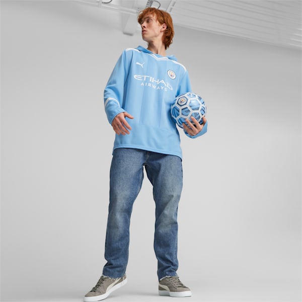 Manchester City Oversized Winter Football Jersey, Team Light Blue-PUMA White, extralarge-GBR