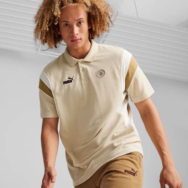 Manchester City FtblArchive Men's Polo, Granola-Frosted Ivory, extralarge