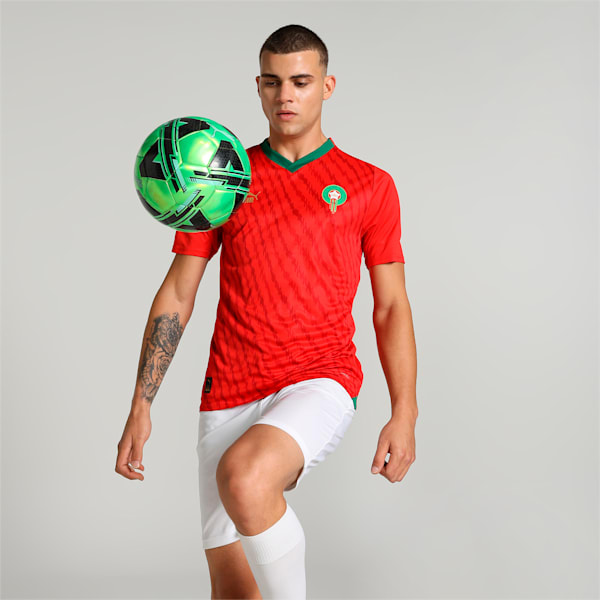 FRMF Women's World Cup Men's Football Home Jersey, PUMA Red-Power Green, extralarge-IND