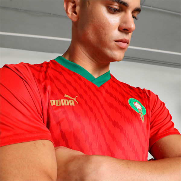 FRMF Women's World Cup Men's Football Home Jersey, PUMA Red-Power Green, extralarge-IND