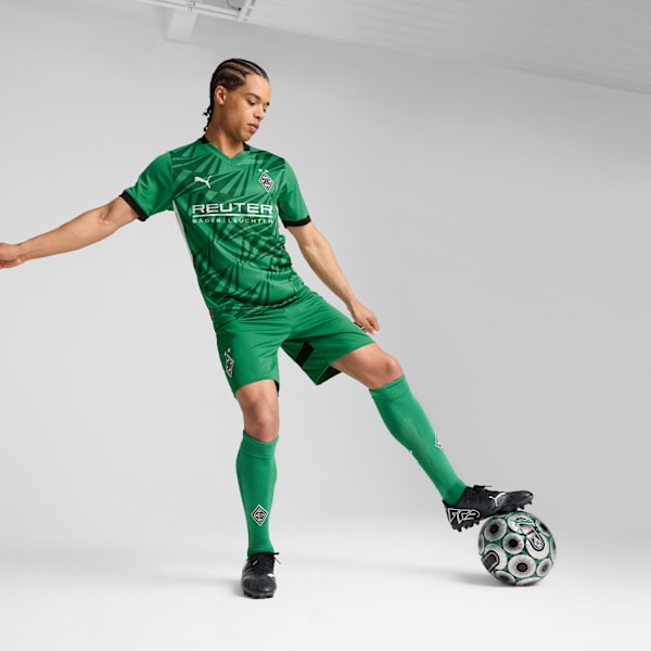 Borussia Mönchengladbach 24/25 Away Jersey Men, Archive Green-PUMA White, extralarge
