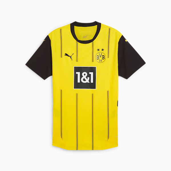 Maillot de soccer à domicile authentique du Borussia Dortmund 24/25 Homme, Faster Yellow-PUMA Black, extralarge