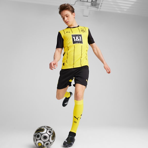 Borussia Dortmund 24/25 Men's Replica Home Soccer Jersey, Faster Yellow-PUMA Black, extralarge