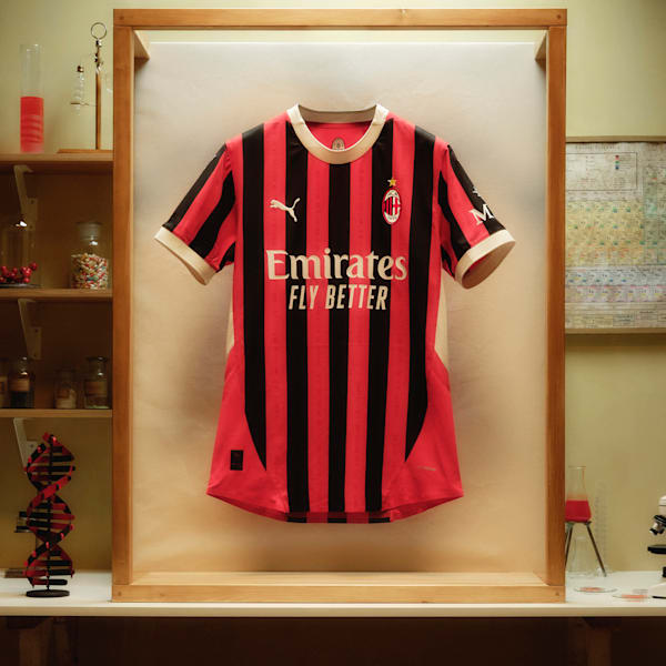 AC Milan 24/25 Authentic Home&nbsp;Men's Soccer Jersey, For All Time Red-PUMA Black, extralarge