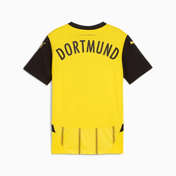 Borussia Dortmund 24/25 Big Kids' Replica Home Soccer Jersey, Faster Yellow-PUMA Black, extralarge